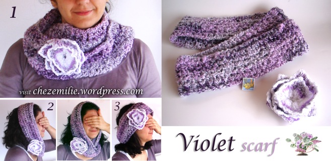 violet scarf new